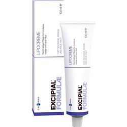 Weiße Tube mit der Aufschrift "Excipial" und "Lipocreme" gegen trockene Haut.